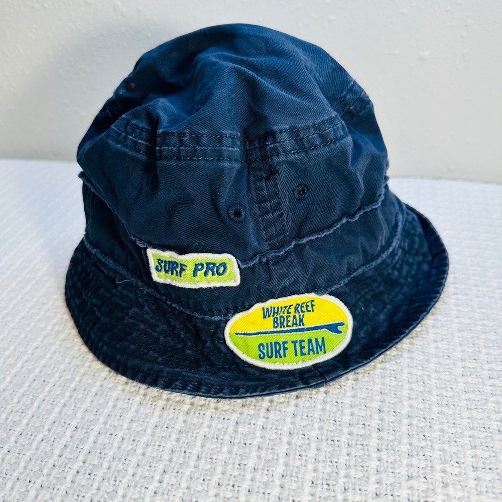 The Childrens‎ Place Navy Blue Surf Team Bucket Hat Size 7/8 - Sun Hat, Swim,